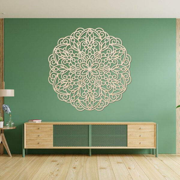 Fából készült mandala, falfestmény | TERRONY