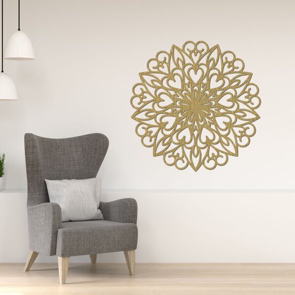 Faragott mandala, fa faldekoráció | FARLIKT