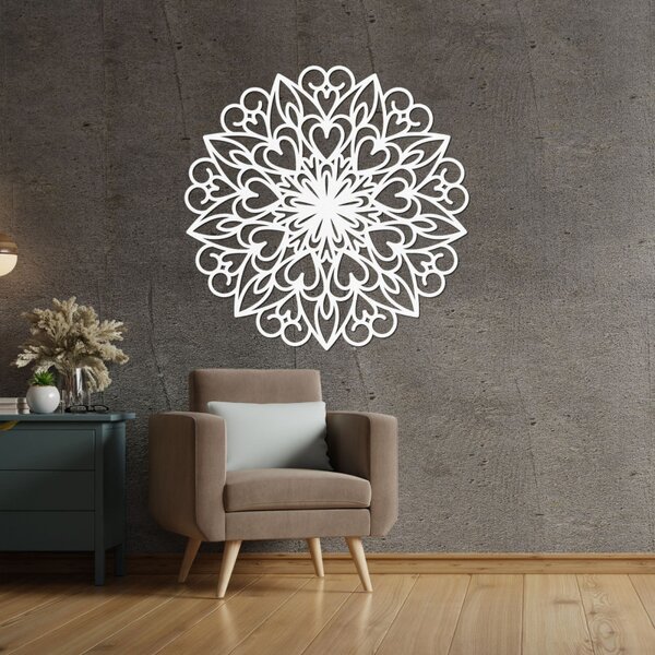 Faragott mandala, fa faldekoráció | FARLIKT