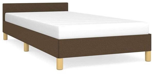 VidaXL sötétbarna szövet ágykeret fejtámlával 100 x 200 cm