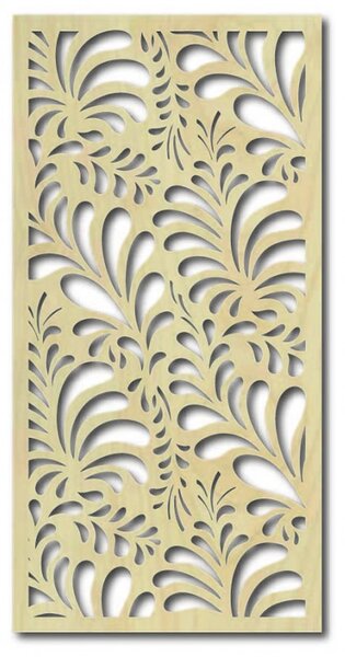 Elegáns fa panel virágmintával | PIKI