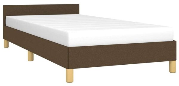 VidaXL sötétbarna szövet ágykeret fejtámlával 100 x 200 cm