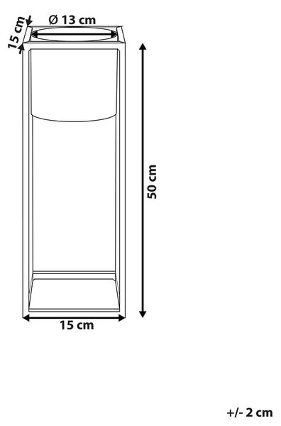 Magasított virágállvány IDRA 15 cm Fekete Fém