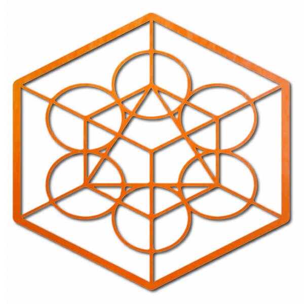 Fából készült geometriai festmény a betakarítás falán