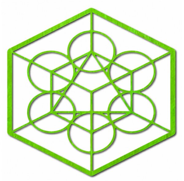 Fából készült geometriai festmény a betakarítás falán
