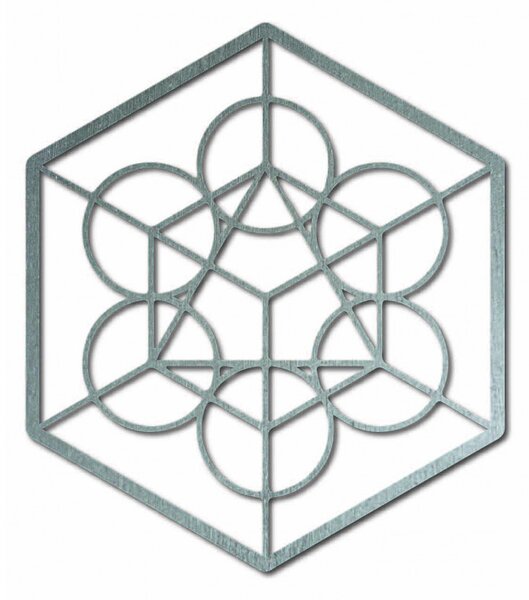 Fából készült geometriai festmény a betakarítás falán