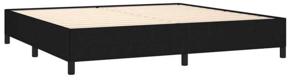 VidaXL fekete szövet rugós ágy matraccal 200 x 200 cm