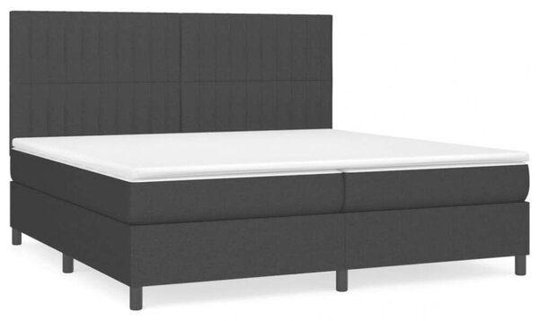 VidaXL fekete szövet rugós ágy matraccal 200 x 200 cm