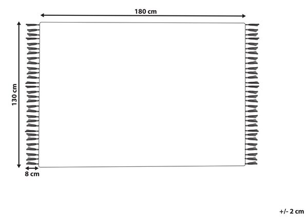 Takaró JAUNPUR Pamut 130 x 180 cm Bézs