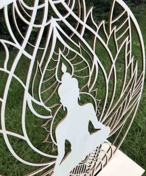 Falfestmény mandala és Buddha - SZOBA