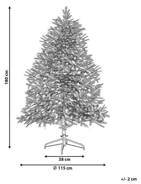 Karácsonyfa műhóval BRISCO 180 cm Fehér