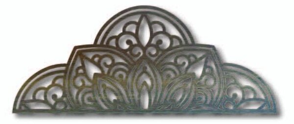 Fából készült falfestmény fél mandala - BOHEMIA