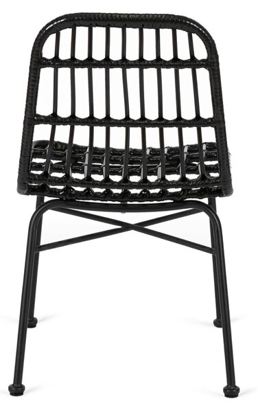 Rattan szék fekete színben WALDI