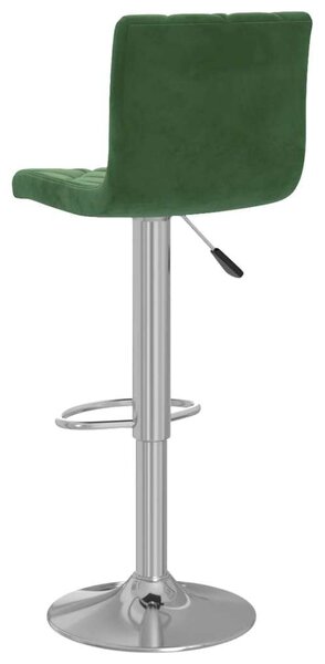 VidaXL Bár Szék - Bársony - Sötétzöld - 2 db