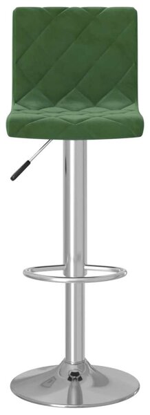 VidaXL Bár Szék - Bársony - Sötétzöld - 2 db