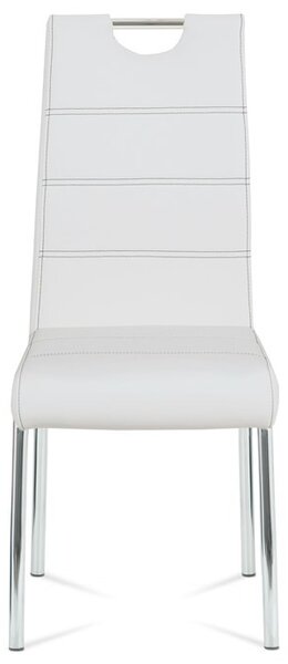 Étkezőszék, fehér, műbőr, HC-484 WT