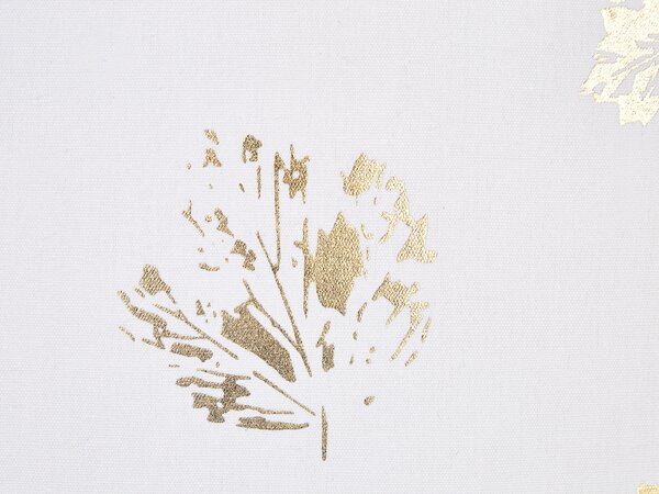 2 db díszpárna GOLDENROD Bársony 45 x 45 cm Fehér Növénymintás