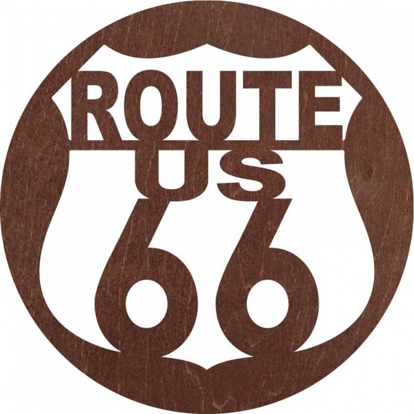 Fából készült falikép U.S. ROUTE 66