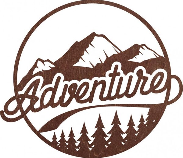 Fából készült falikép természet motívummal - ADVENTURE
