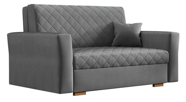 Kanapéágy Clarona II, Kárpit, 85x145x98cm, Szürke, Összeszerelve szállítva, Fenyő