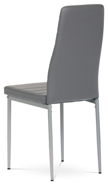 Étkezőszék szürke színben, ökobőr kárpittal DCL-377 GREY