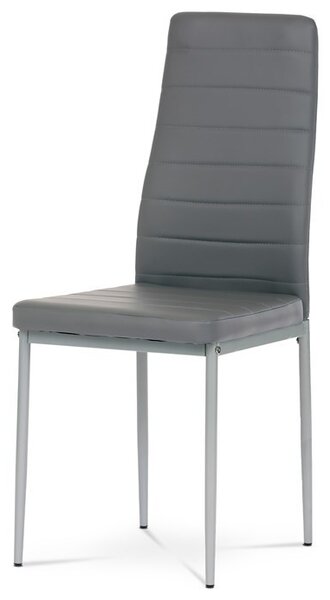 Étkezőszék szürke színben, ökobőr kárpittal DCL-377 GREY