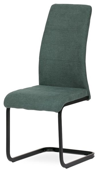 Szánkótalpas Étkezőszék Zöld Szövet Kárpitozással DCL-414