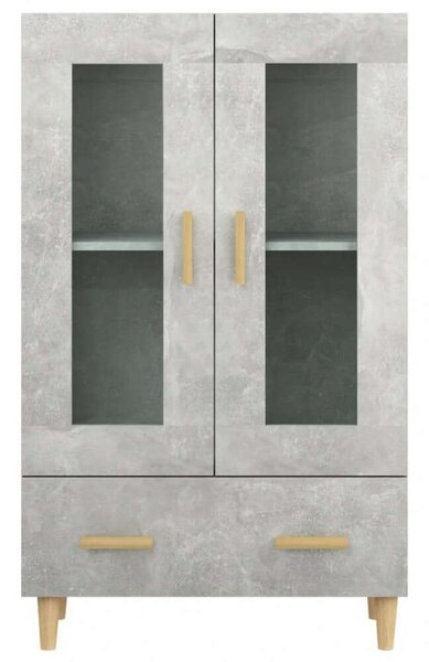 VidaXL Magasszekrény - Fa - Betonszürke - 70x31x115 cm