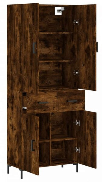 VidaXL füstös tölgy színű szerelt fa magasszekrény 69,5 x 34 x 180 cm