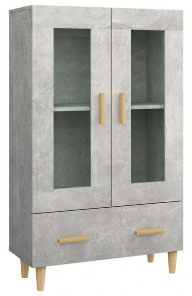VidaXL Magasszekrény - Fa - Betonszürke - 70x31x115 cm