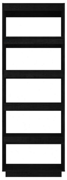 VidaXL Fekete Könyvespolc/Térelválasztó - 60x35x167 cm