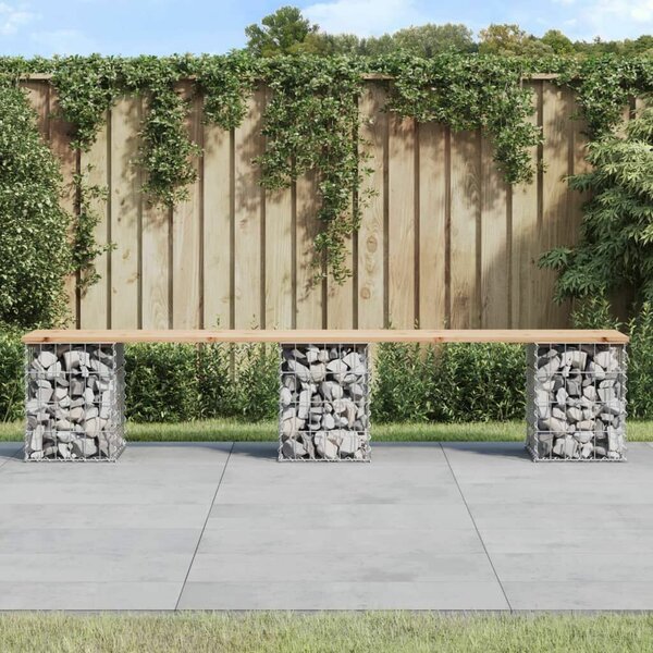 Fenyőfa Gabion Kerti Pad - 203cm
