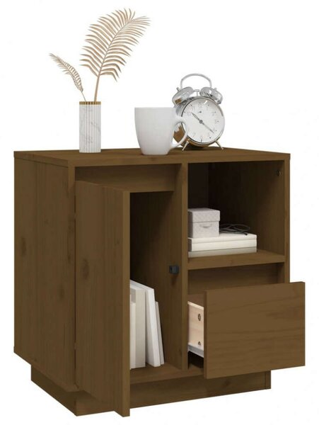 VidaXL Tömörfenyő Éjjeliszekrény - 2 db - 50x34x50 cm