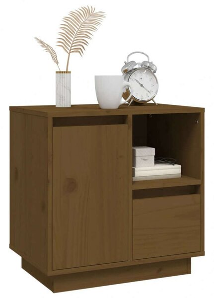 VidaXL Tömörfenyő Éjjeliszekrény - 2 db - 50x34x50 cm