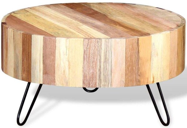 VidaXL - Rusztikus Dohányzóasztal - Újrahasznosított Fa - 70cm