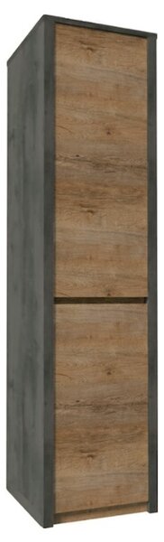 COLORADO S1D szekrény, smooth grey/sötét lefkas tölgy