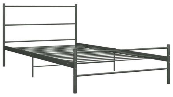 VidaXL Fém Ágykeret - Egyszemélyes - 100x200 cm - Szürke