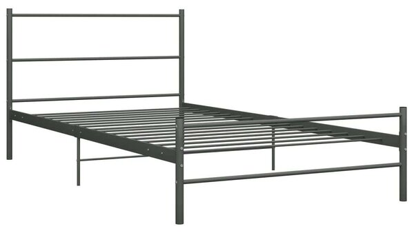 VidaXL Fém Ágykeret - Egyszemélyes - 100x200 cm - Szürke