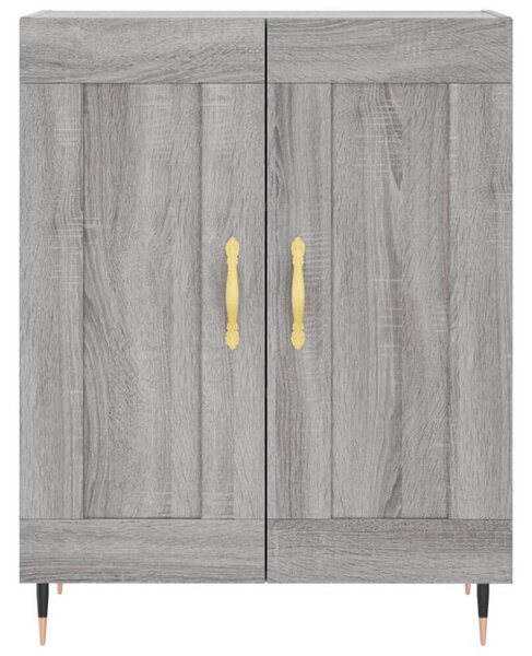 VidaXL Sonoma Szürke Fa Magasszekrény - 69,5x34x180 cm