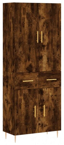 VidaXL füstös tölgy színű szerelt fa magasszekrény 69,5 x 34 x 180 cm