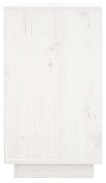 VidaXL Fehér Tömörfa Tálalószekrény - 111x34x60 cm