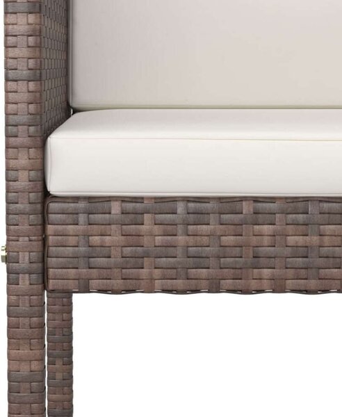 VidaXL Polyrattan Bárszékek - 4 db - Barna