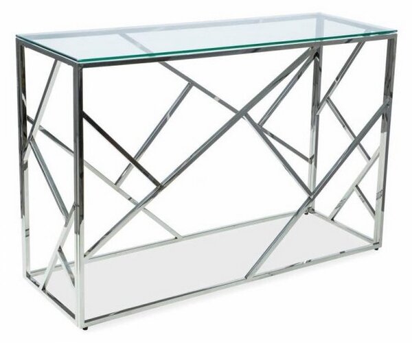 ESCADA C bár asztal, 78x40x120, üveg/króm