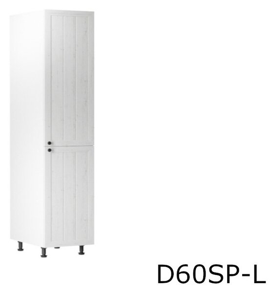 PROWANSJA D60R magas konyhaszekrény, 60x212x58, fehér/fenyő Andersen, bal