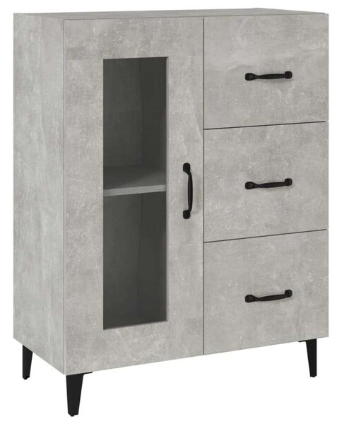VidaXL betonszürke szerelt fa tálalószekrény 69,5 x 34 x 90 cm