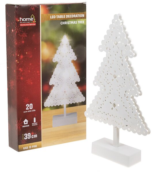 Karácsonyfa alakú asztaldísz, 20 LED