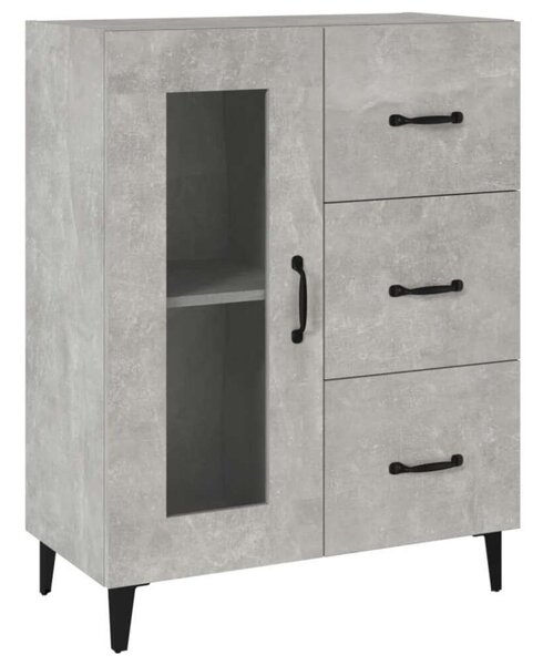 VidaXL betonszürke szerelt fa tálalószekrény 69,5 x 34 x 90 cm