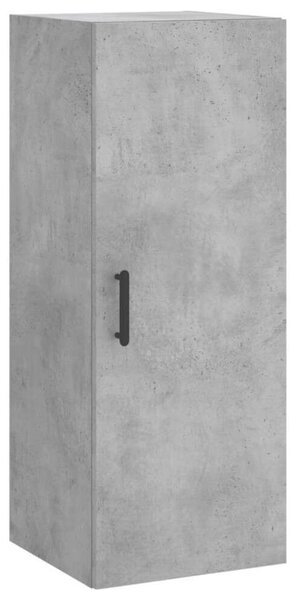 Modern Magas Szekrény - Beton Szürke - 34,5x34x180 cm
