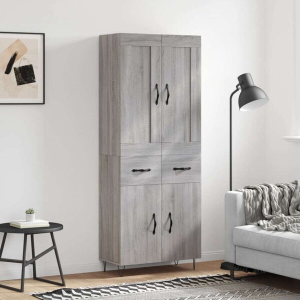 VidaXL szürke sonoma szerelt fa magasszekrény 69,5 x 34 x 180 cm