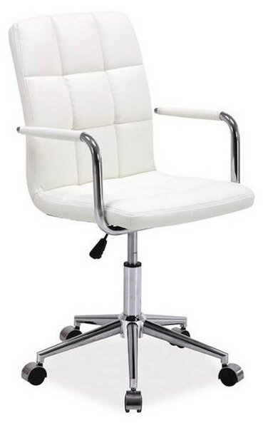 KEDE Q-022 gyerek szék, 51x87-97x40, fehér öko bőr